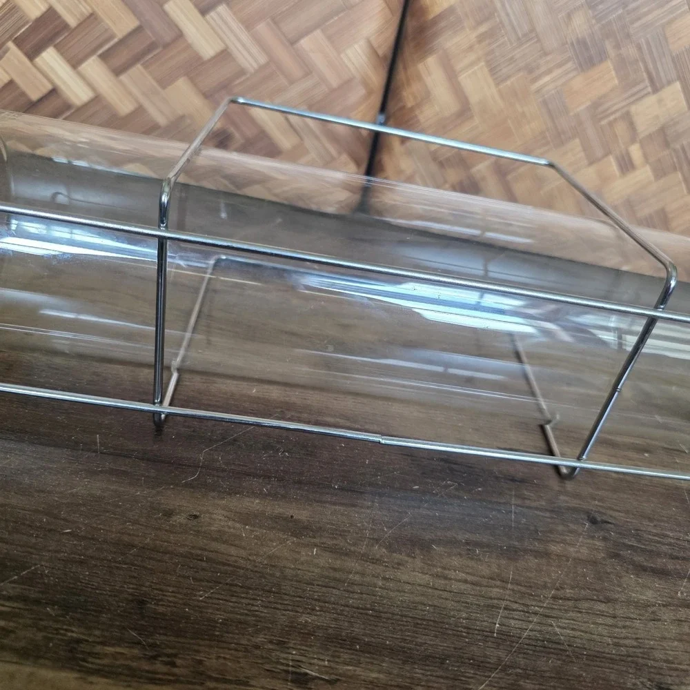 Pyrex Bake A Round Glass Bread Baking Tube & Metal Rack Corning 14